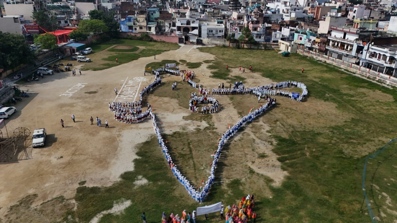 Human chain — Map of India